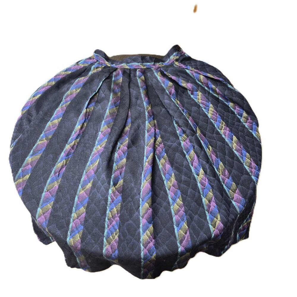 VTG 90s Raffinati Pleated Wool Skirt Geometric Midi Academia Preppy Librarian